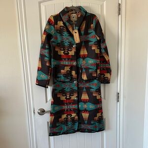 Southwestern Print Women's Trench Coat